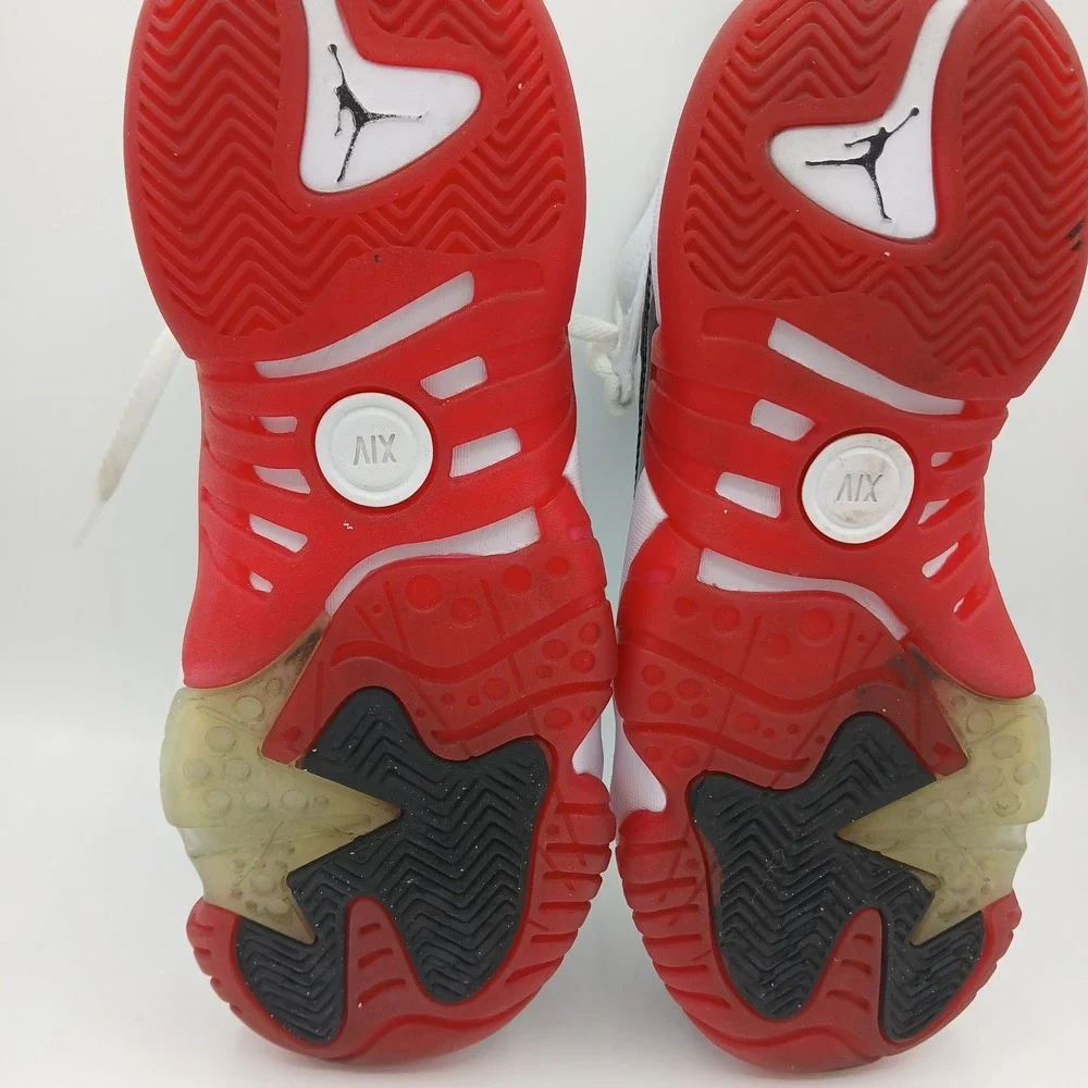 Jordan 6 Rings Shoes Youth Size 6.5Y White Black Red DQ8431-106 Retro Basketball